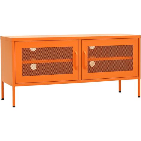 Maison Exclusive - TV-Schrank Orange 105x35x50 cm Stahl (1/5)