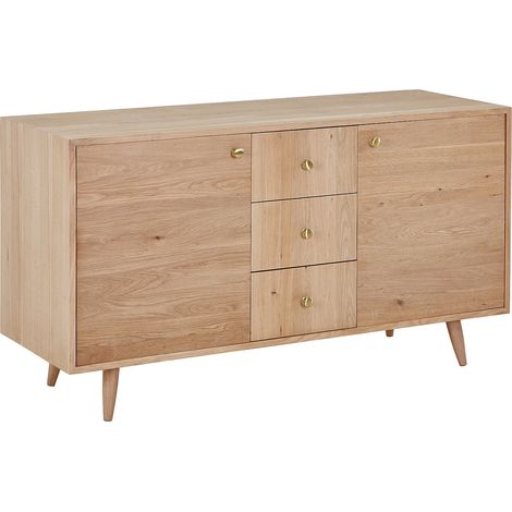Mobile sotto lavabo in rovere massello Naturale chiaro 145 cm - ZARENO
