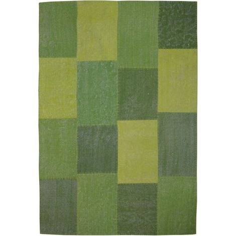 Tapis fait main 110 lyrical multicolore vert - 160 x 230 cm