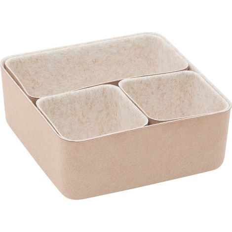 Lote de 4 organizadores rectangulares para cajones feltia de 25 x 25 cm - 5five (1/5)