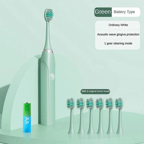 Brosse à dents électrique vibrante à poils souples, rechargeable, automatique et ultrasonique pour adultes (1/4)