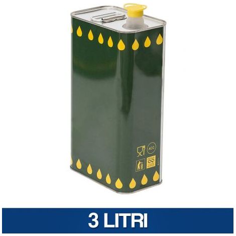 Contenitore per olio in banda stagnata con tappo ermetico e maniglia - 3 Lt (1/2)