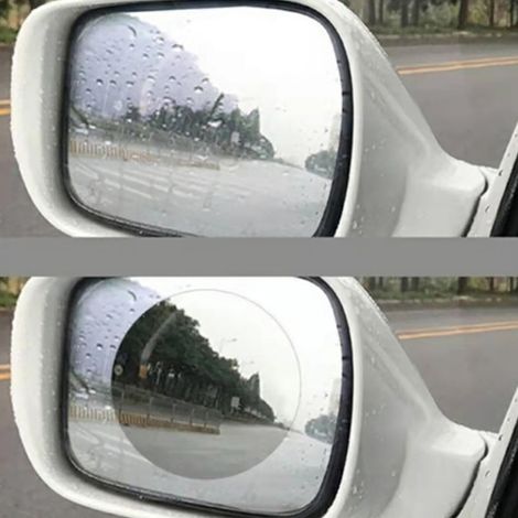 Lot de 2 films antibuée pour rétroviseurs de voiture, film de protection imperméable et résistant à la pluie pour rétroviseurs. (1/5)