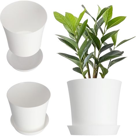 KADAX Blumentopf aus Kunststoff, 11 cm, Weiß