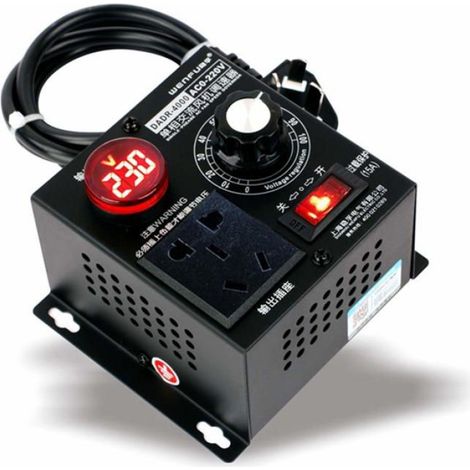 Variateur, AC 220V 9A 4000W Régulateur de tension SCR Régulateur de vitesse de ventilateur de moteur Variateur (1/5)
