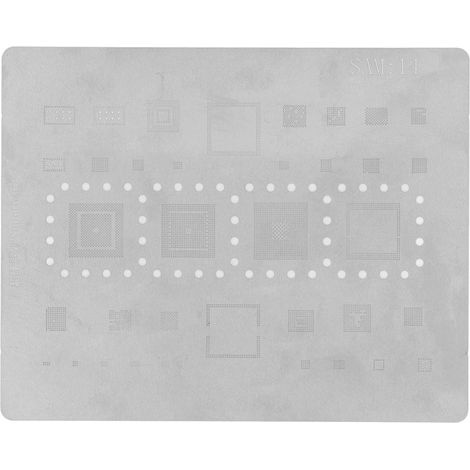 Stencil de rebillage BGA en acier inoxydable, gabarit de pose de billes CPU pour téléphones mobiles séries A10 à A70, outil de soudure précis (1/5)
