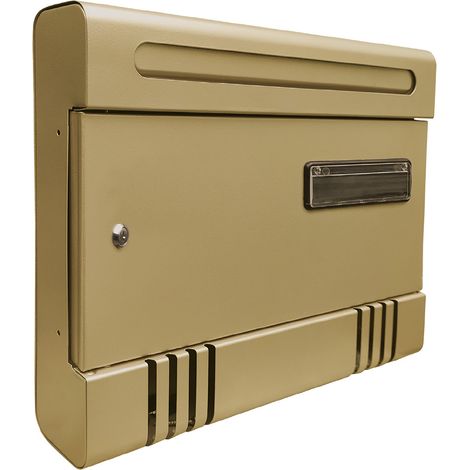 CASSETTA POSTALE 'JASMINE cm 36,5x6,5x h 29 - giallo cromo  - KASART
