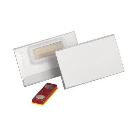 Namensschild 75 x 40 mm (B x H) Magnet transparent 25 St./Pack. (1/2)