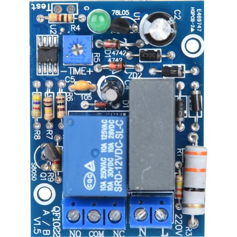 220VAC Einstellbarer Timer-Verzögerungsschalter Zeitrelaismodul Last (010 Min) (1/5)