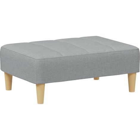 Repose-pied gris clair 77x55x31 cm tissu