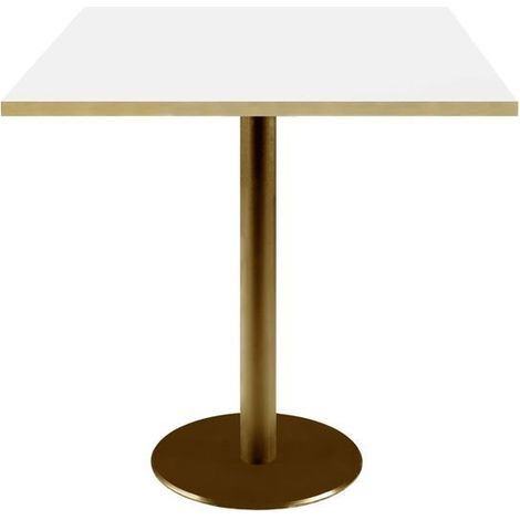 Table 70 x 70 cm Rome bistrot blanche