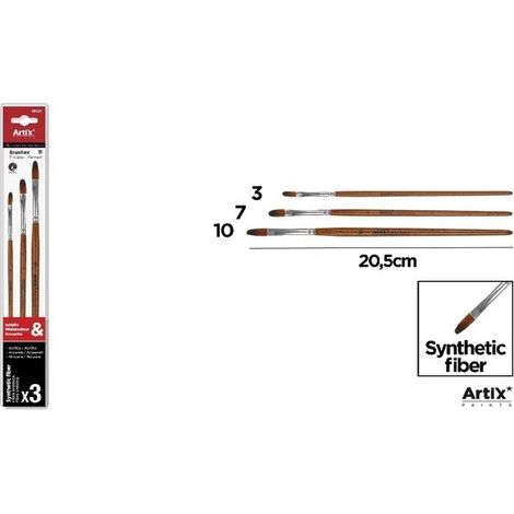 Pennelli professionali, 3 pezzi