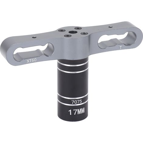 Clé hexagonale de 17 mm pour roues RC (compatible Traxxas, Axial, Arrma, HSP, Redcat, ECX, HPI, échelles 1/8, 1/10 et 1/12) - Titane (1/5)