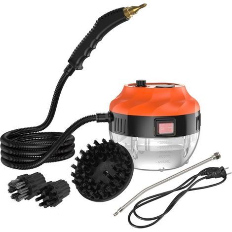 Nettoyeur vapeur haute température et haute pression 1500 W, machine de nettoyage de hotte de cuisine, 6 niveaux réglables, désinfection haute température 229 ° F/105 ° C, noir, 220 V (1/5)