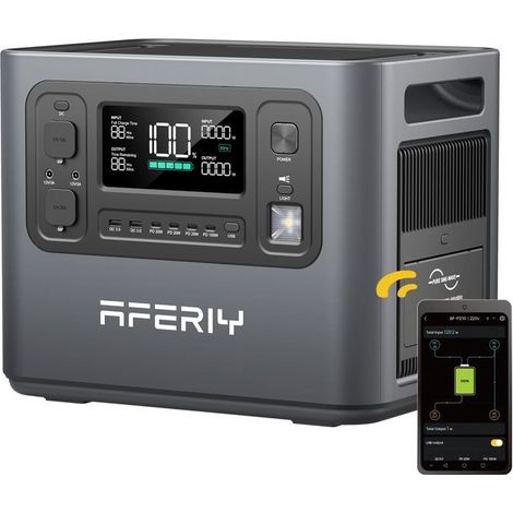 Tragbare Stromstation - AFERIY - P210 - 2048Wh - 2400W - LiFePO4, Aufladung 1h