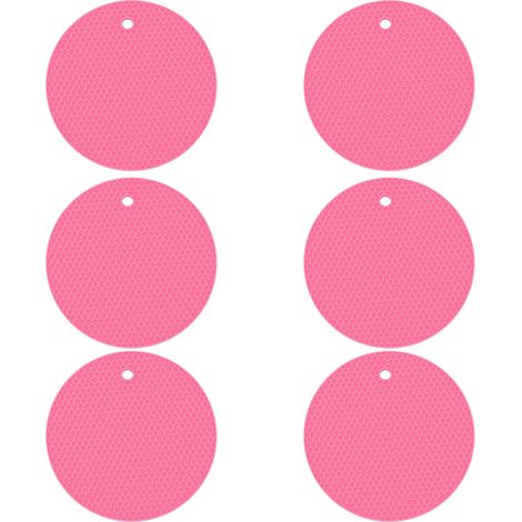 Dessous de verre en silicone – antidérapants, antiadhésifs, restent en place, plateau profond – protègent les meubles et les tables (Rose) (1/5)