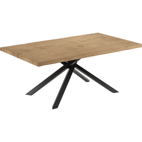 Spike – Ausziehbarer Tisch (200/300 x 100 cm) aus schwarzem Eichenfurnier (1/3)