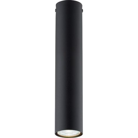 Spot plafond noir 30 cm rond 1xGU10 8W TECNO Emibig (1/5)