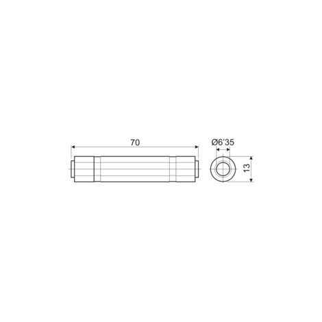 Adaptador JACK 6,3 Hembra-Hembra Stereo (1/2)