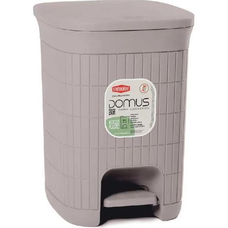 Pattumiera Bidone con Pedale Domus Greige 20 Litri