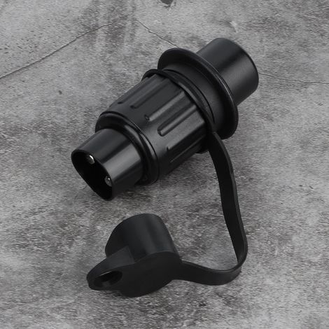 Adaptateur de connecteur de câblage de prise de remorque à 3 broches en plastique noir pour remorque (1/5)