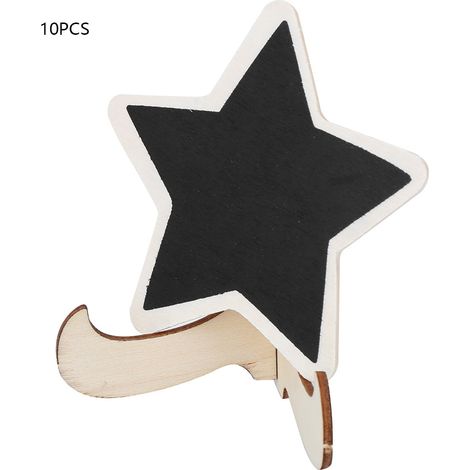 Lot de 10 mini tableaux noirs en bois pour la décoration de fêtes de mariage et d'intérieur, utilisables en extérieur. (1/5)