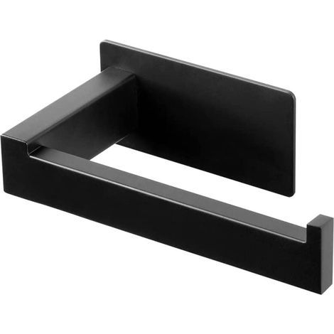 Dérouleur de papier toilette Noir sans Perçage, Klopapierhalter acier Inoxydable, en acier Inoxydable, Pour la salle de Bains, Wc (1/5)