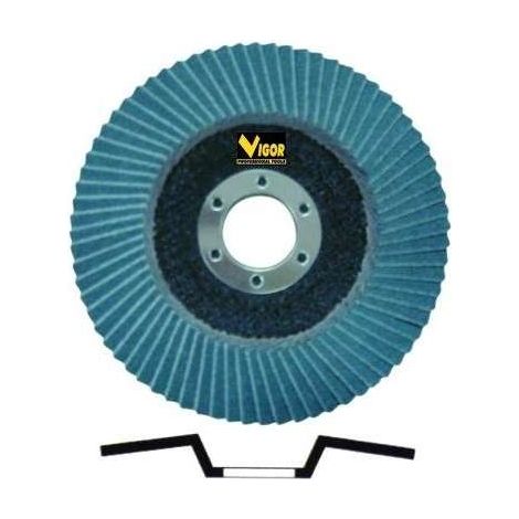 Dischi Lamellari Abrasivi a Lamelle Vigor in Fibra Mm.115 Grana  80 conf. 20 pz