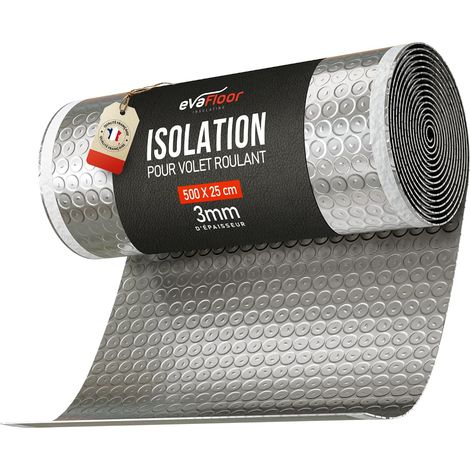 Rouleau Isolant Caisson Volet Roulant Autocollant 5m x 25 cm  Isole Froid, Chaleur et Courants d’Air  Économie d’Énergie & Confort Amélioré (1 Rouleau) (1/5)