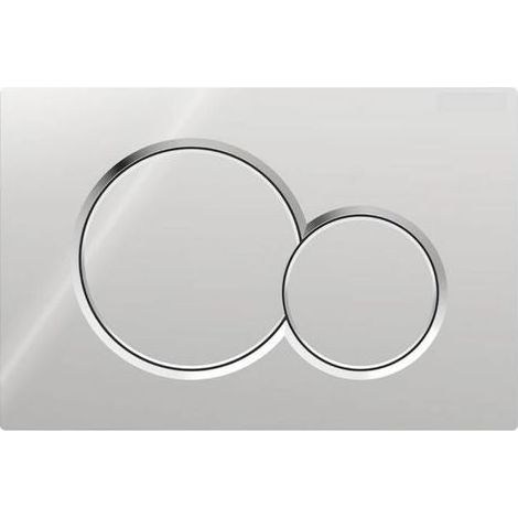 Plaque De Commande - Pour Chasse D Eau Double Débit - Compatible Geberit Sigma01 - Chrome Brillant - 24,6 X 16,4 X 1,3 Cm - 1 Pièce (1/4)