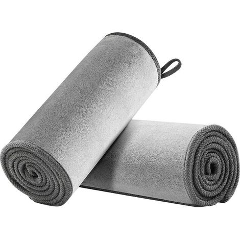 Asciugamano in microfibra per auto 40x40cm grigio - SET da 2 (1/5)
