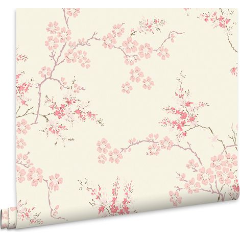 Laura Ashley Oriental Blossom Blush Vliestapete - 10mx52cm