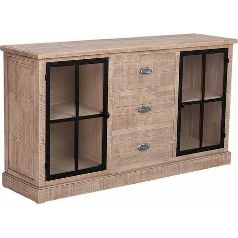 Aparador de madera marrón 150×40×83h cm