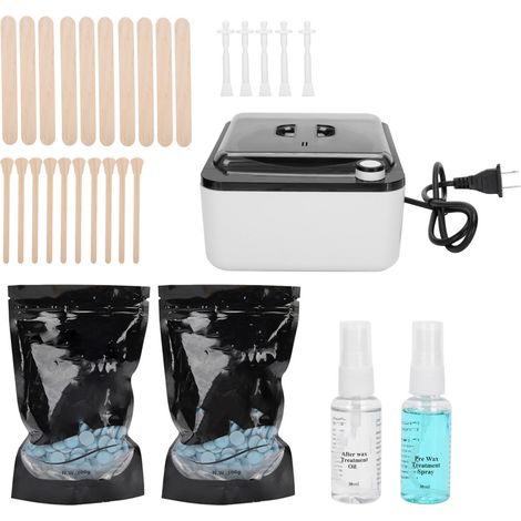 Kit 8 pièces épilateur à cire pour corps et aisselles, machine à fondre les billes de cire, 110V prise US. (1/5)