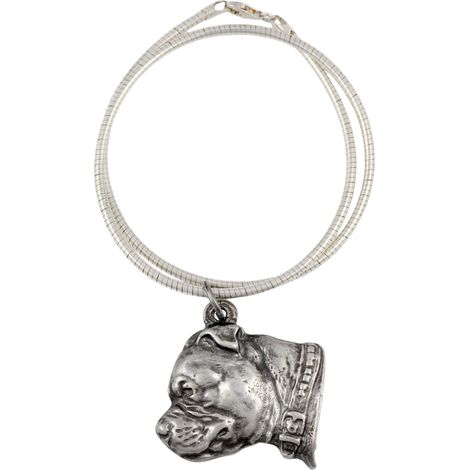Collier pour Staffordshire Bull Terrier (Staffik, Staffi II) - bijou unique pour les amoureux des chiens, pendentif serpent original signé Art-Dog (1/5)