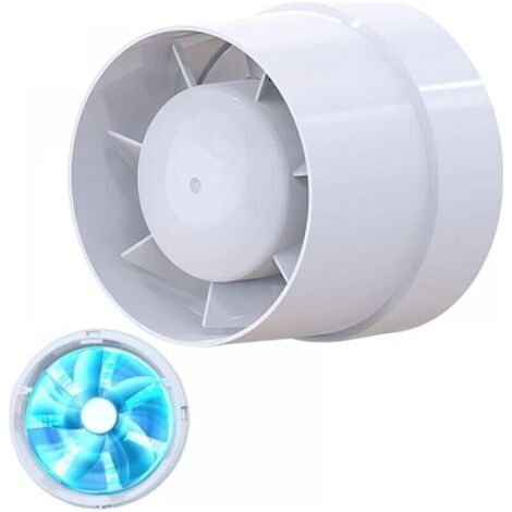 (LFI-09S)Extracteur D'air Silencieux, 104mm, 130m³/h, 12 W, Conduit en ligne, Axial de la gain, Économe en énergie, Pour le Bain Toilette Tente Serre Cuisine Bureau Garage (1/5)