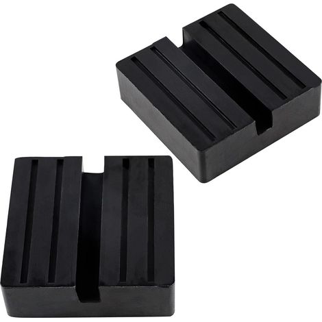 2 Pcs Jack Pad en Caoutchouc (75x75x25mm) Universal à Fente Rail Cadre Protecteur pour cric pour Protecteur de les voitures et les VUS pour Crics et Elévateurs (1/5)