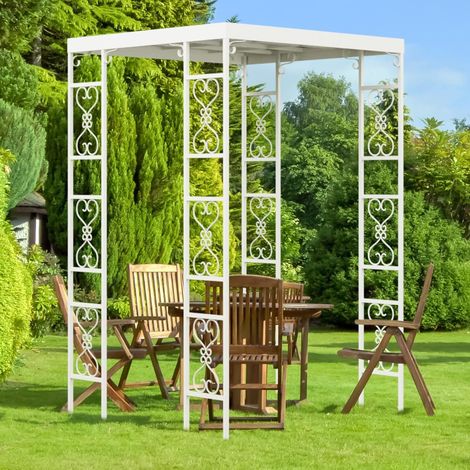 Gazebo Pergola Giardino Sostegno Rampicanti in Ferro Grande Arco da Giardino per Matrimonio 180x270cm (1/5)