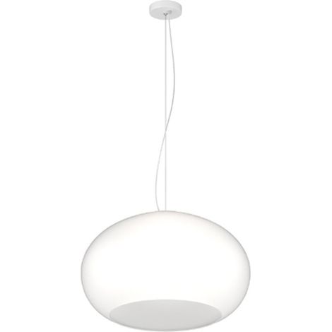 Lampadario vetro soffiato bianco latte top light casper 1218 s42 bi e27 led