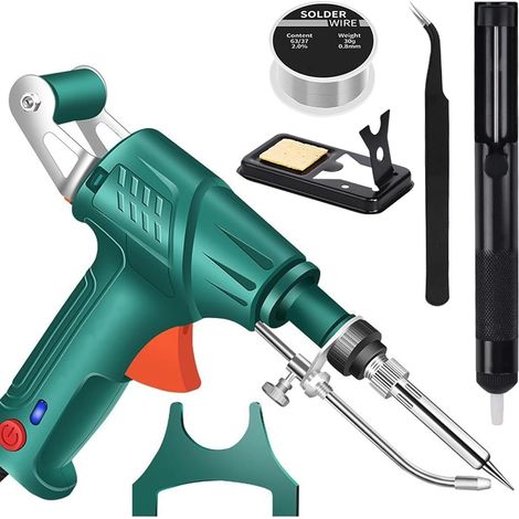 Strumento di saldatura laser industriale riscaldato internamente, saldatore multifunzione, pistola per saldatura, stazione di saldatura portatile, saldatrice (verde, riscaldata internamente)