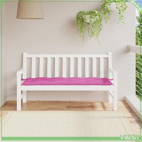 361619 Coussin de banc de jardin rose 150x50x7 cm tissu oxford (1/5)