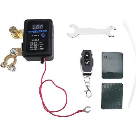 Interrupteur de déconnexion de batterie à distance 12 V, interrupteur d'arrêt automatique de l'alimentation -- (1/5)