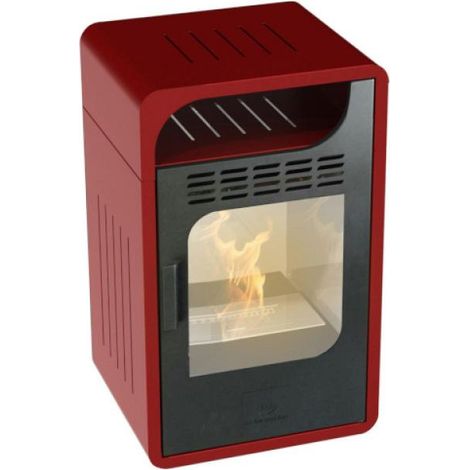 Poêle à bioéthanol Fiammetta Junior 1,5 litre – Puissance 3 kW – Volume de chauffage jusqu'à 60 m³ – Acier peint noir – Rovelli (1/4)