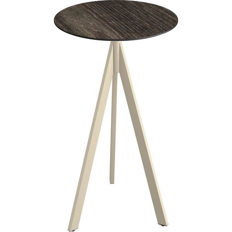 Mange-Debout Infinity Tripod avec Piètement Sable et Plateau HPL Ø 70 cm - Veba (1/3)