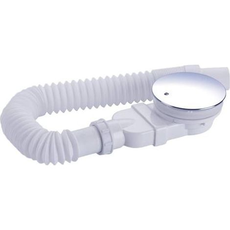 Bonde de douche extra plate 90 mm - Kit de trou d'écoulement pour receveur de douche, siphon de douche avec système anti-odeurs, tamis à cheveux, tuyau flexible (1/5)