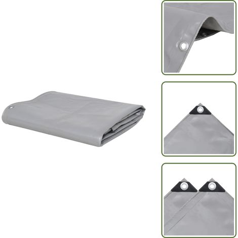 Telone per camioncino - vidaXL Telone 650 g/m² 1,5x10 m Grigio - Telone per bicicletta