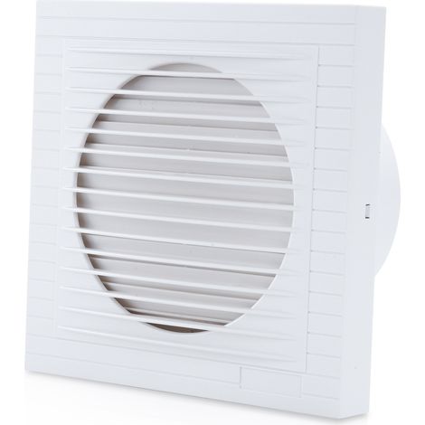 Wolketon Badlüfter Ventilator Wandlüfter Leise Weiß WC 150mm Mit Rückflussleitblech (1/5)