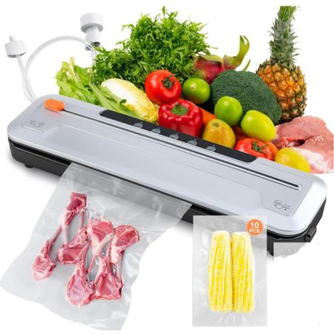 Machine à Emballer Sous vide Puissante,Machine à Emballer sous vide 65 kPa pour Conserver les Aliments,Design compact,Sacs sous vide pour aliments inclus,Machine à emballer sous vide compacte (1/5)