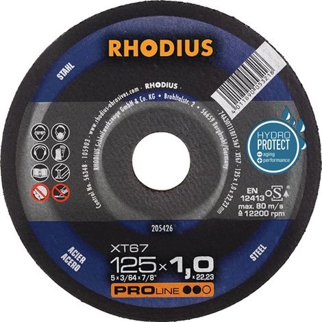 RHODIUS XT67, 50 Stück, 125 x 1,0 mm, Trennscheibe (1/4)