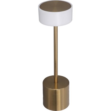 Kabellose Schreibtischlampe mit Touch-Steuerung, stufenloser Helligkeitsregulierung, 3 Lichtmodi, 2000-mAh-Akku, USB-Ladefunktion, LED-Schreibtischlampe für Schlafzimmer und Büro, goldfarben (1/5)